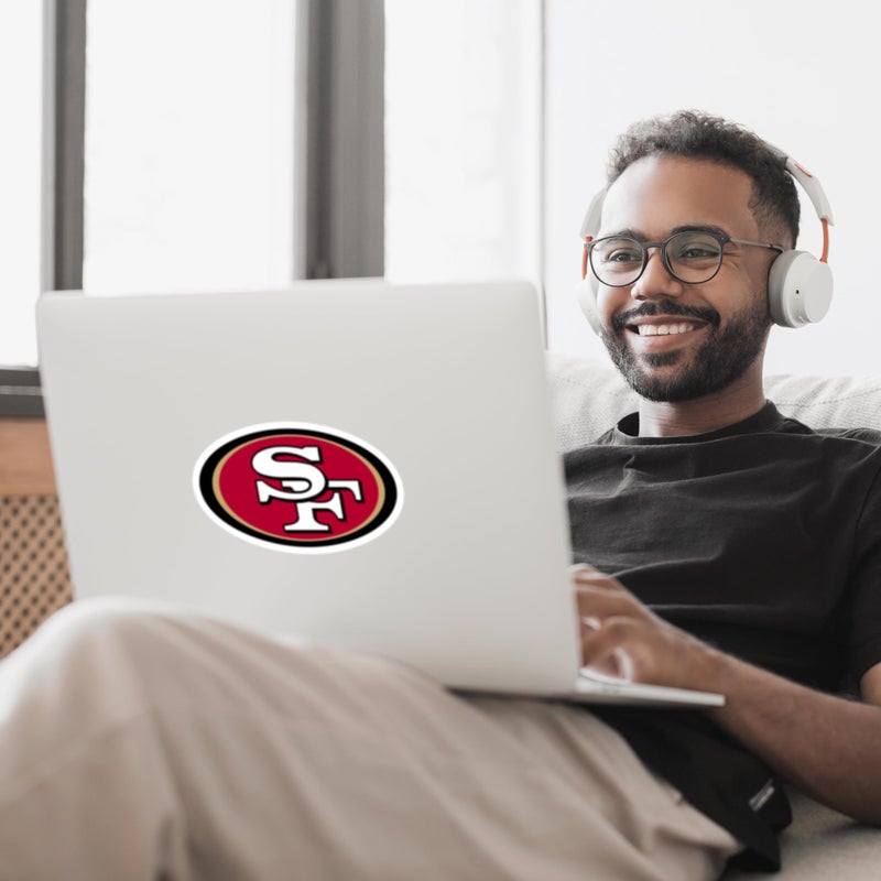 Siskiyou NFL Siskiyou Sports Fan Shop San Francisco 49ers Auto Decal 8 inch sheet Team Color - Image 3